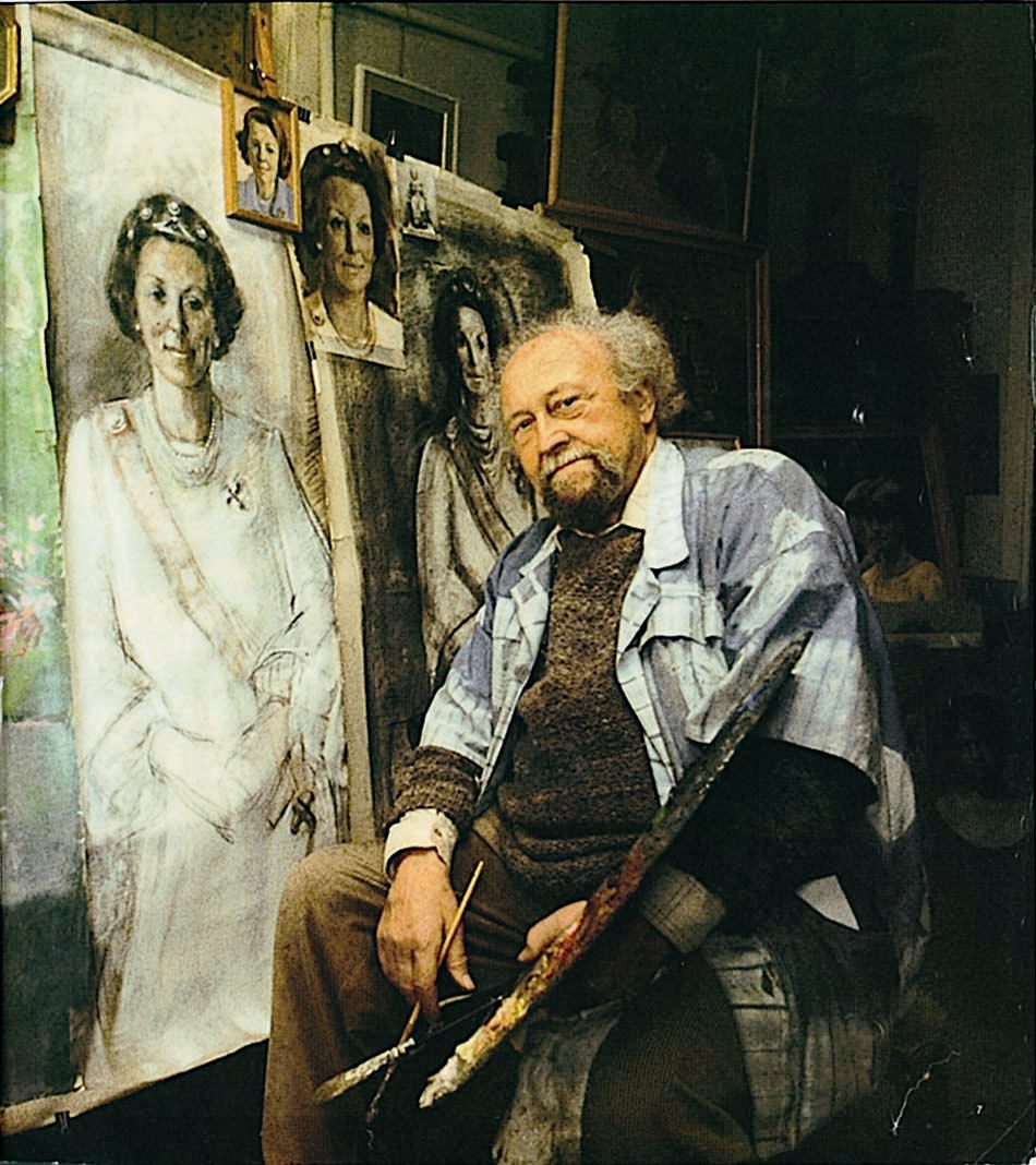 Henricus Rol voor portret Beatrix 1983.